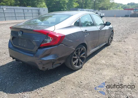 2019 Honda Civic Sport z USA, uszkodzony, nr VIN 2HGFC2F80KH526865